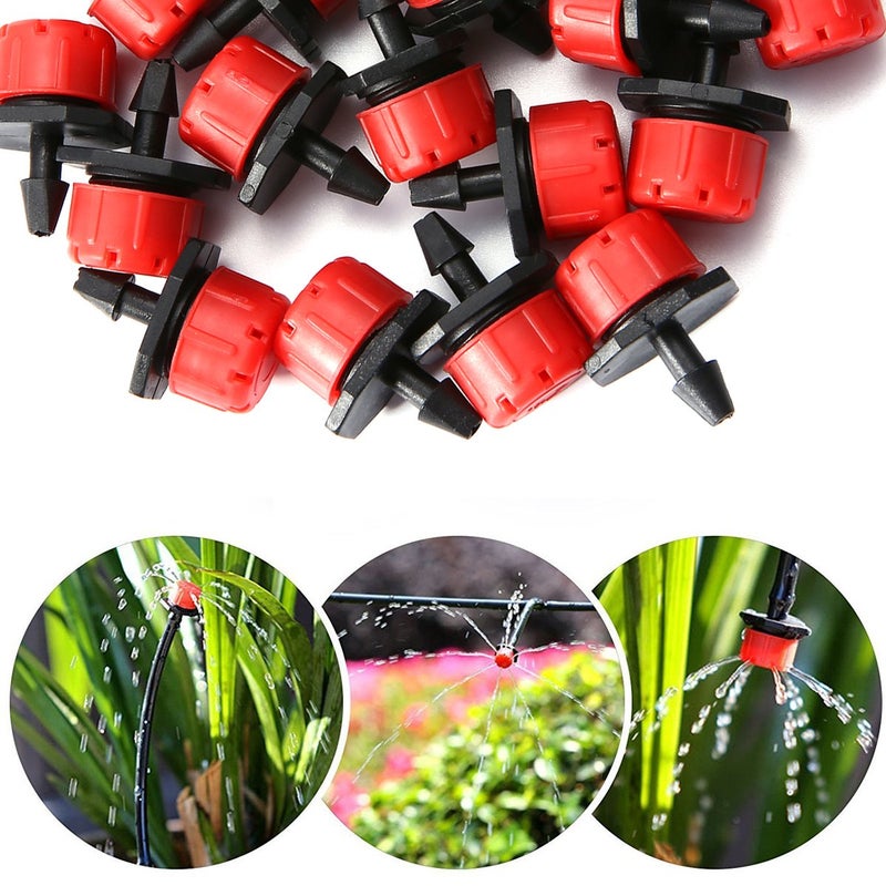 MSDADA Drip Irrigation System Kit, Automatic Plant Watering System 1/4" Blank Distribution Tubing Hose Kit, DIY Adjustable Nozzle Emitters for Plant, Garden, Greenhouse, Patio, Flower Bed, Lawn (81ft) - Image 5